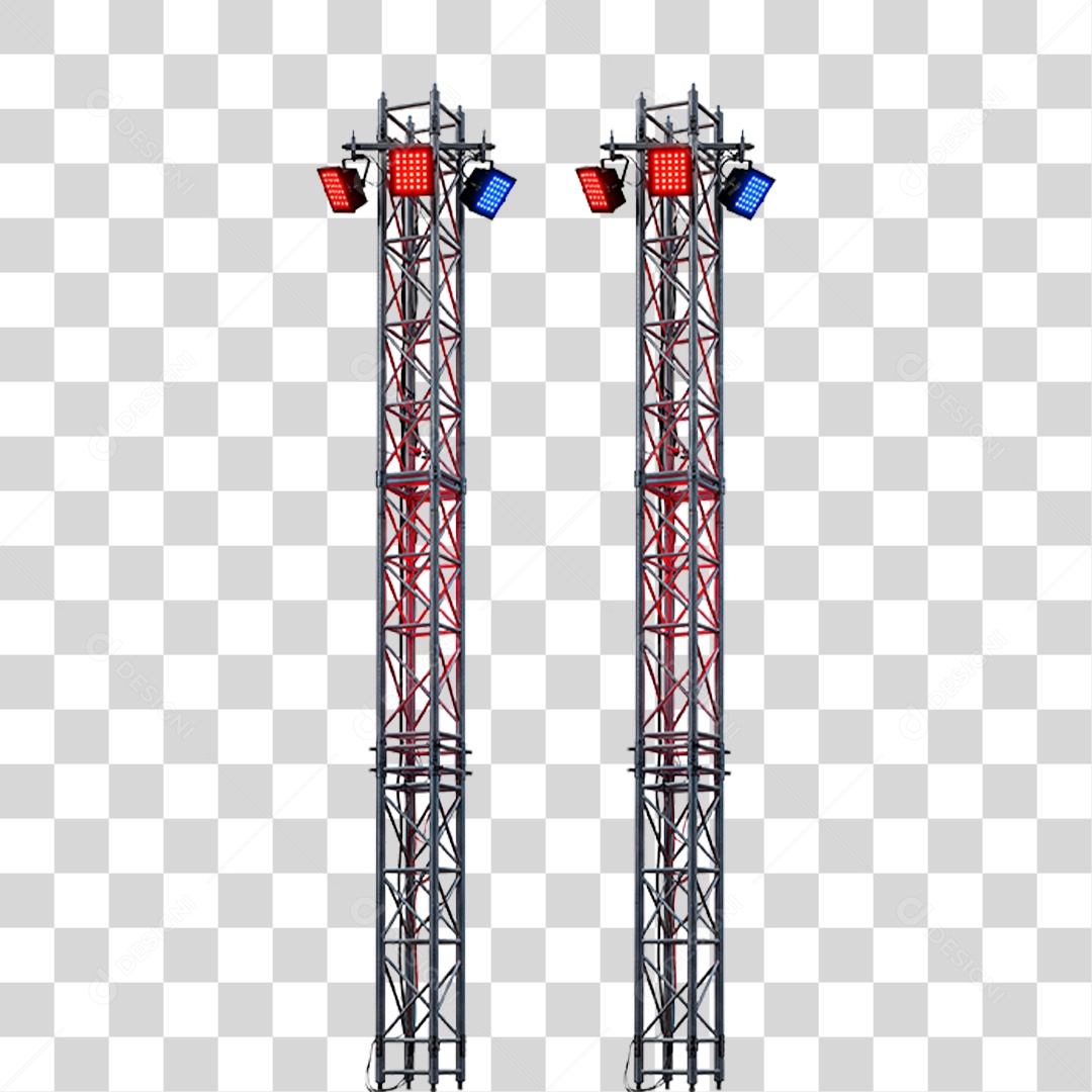 Estrutura Metálica com Leds PNG Transparente