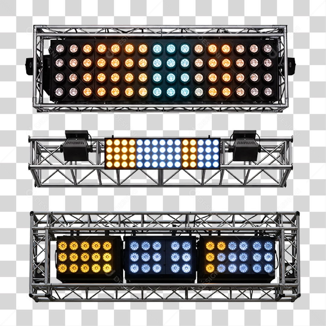 Estrutura Metálica com Leds PNG Transparente