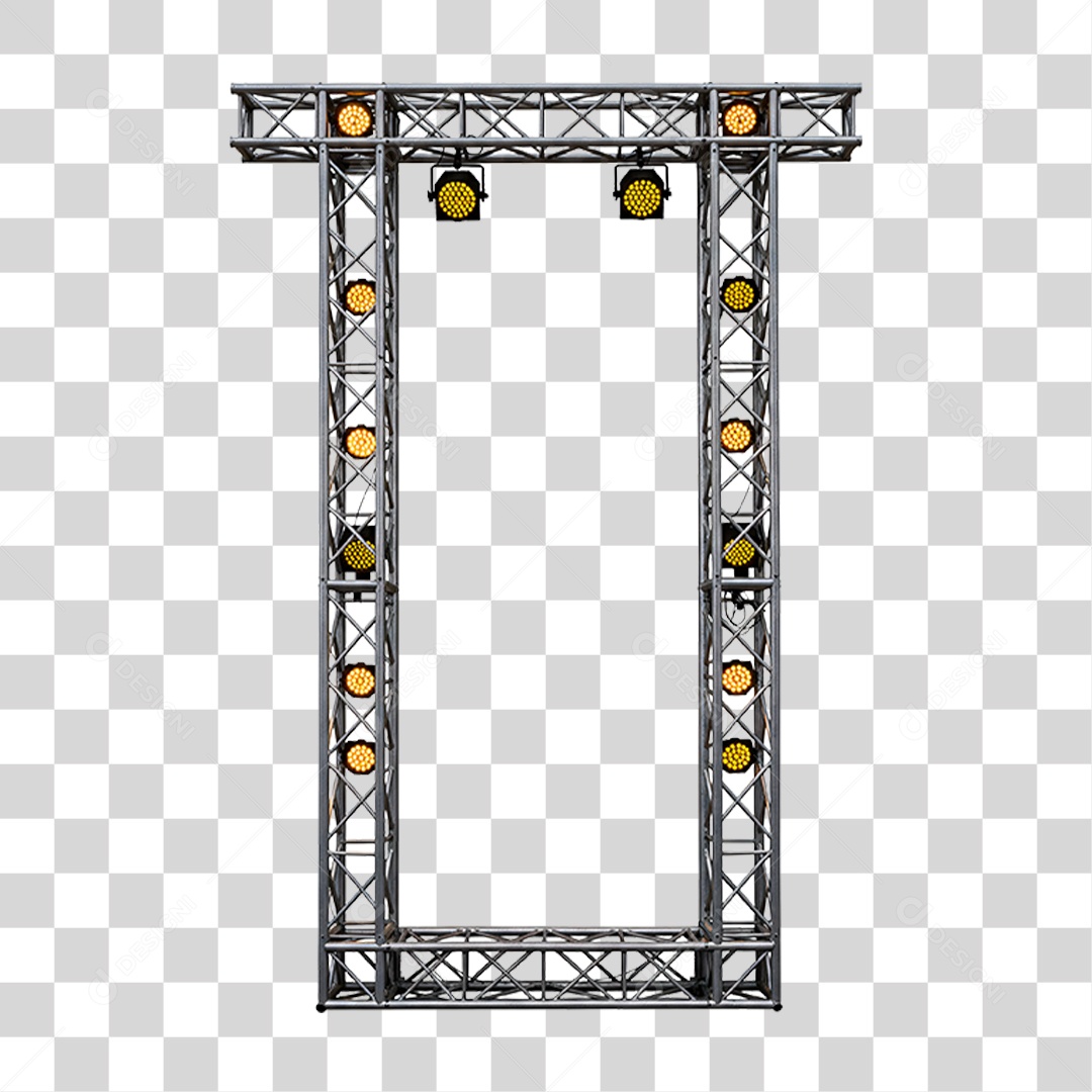 Estrutura Metálica com Leds PNG Transparente