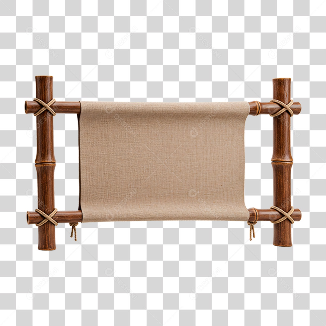 Placa de Bambu PNG Transparente