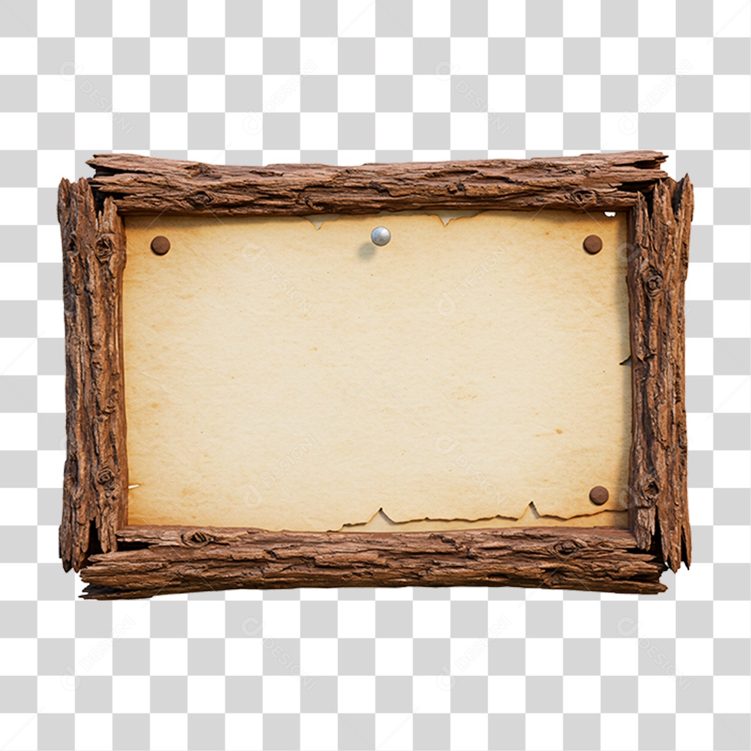 Placa de Madeira PNG Transparente