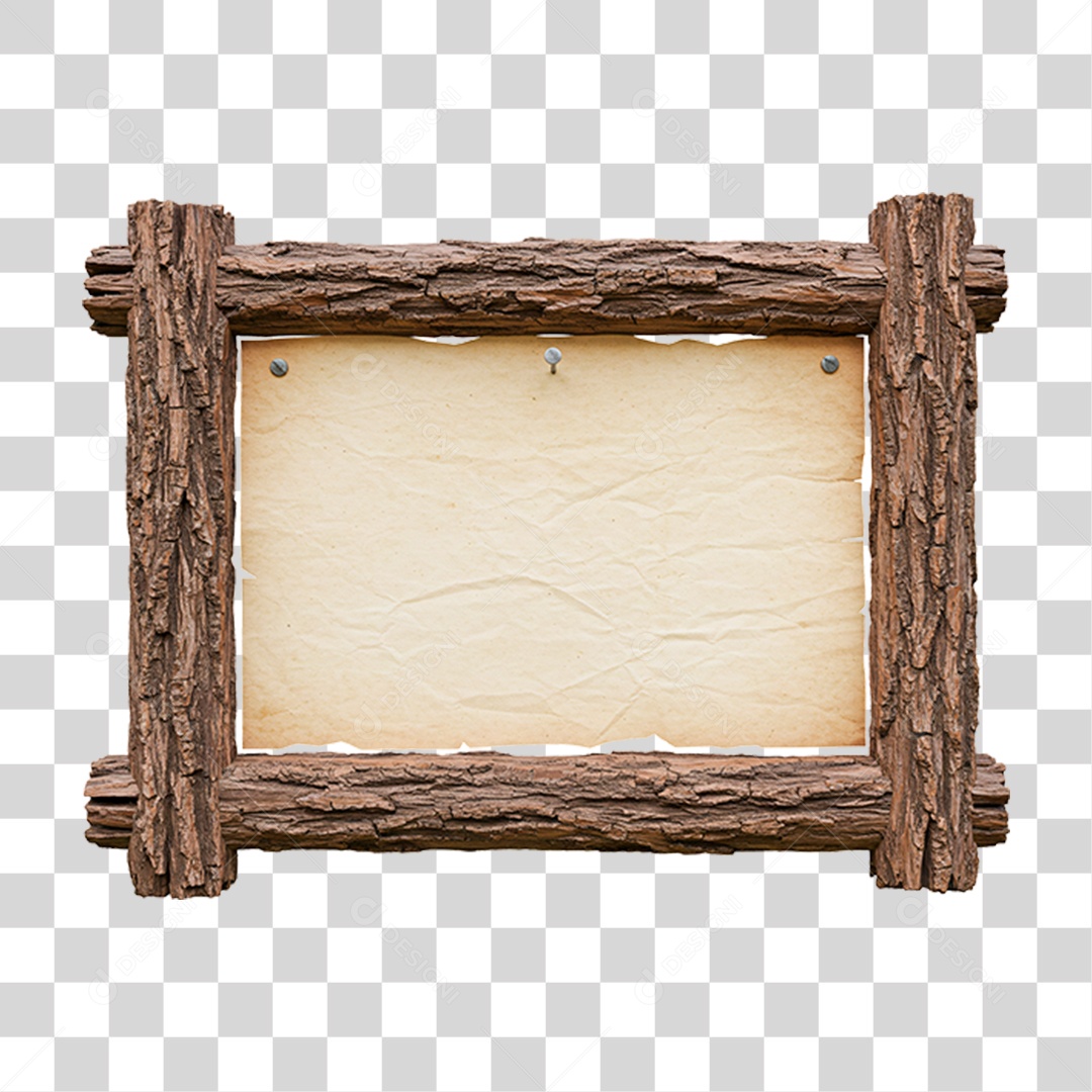 Placa de Madeira PNG Transparente