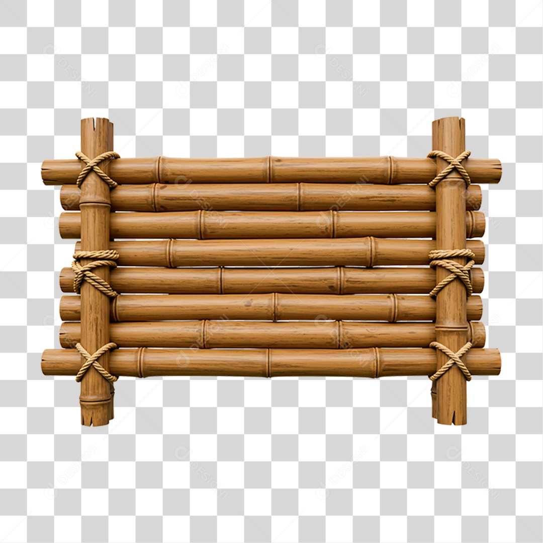 Placa de Bambu PNG Transparente