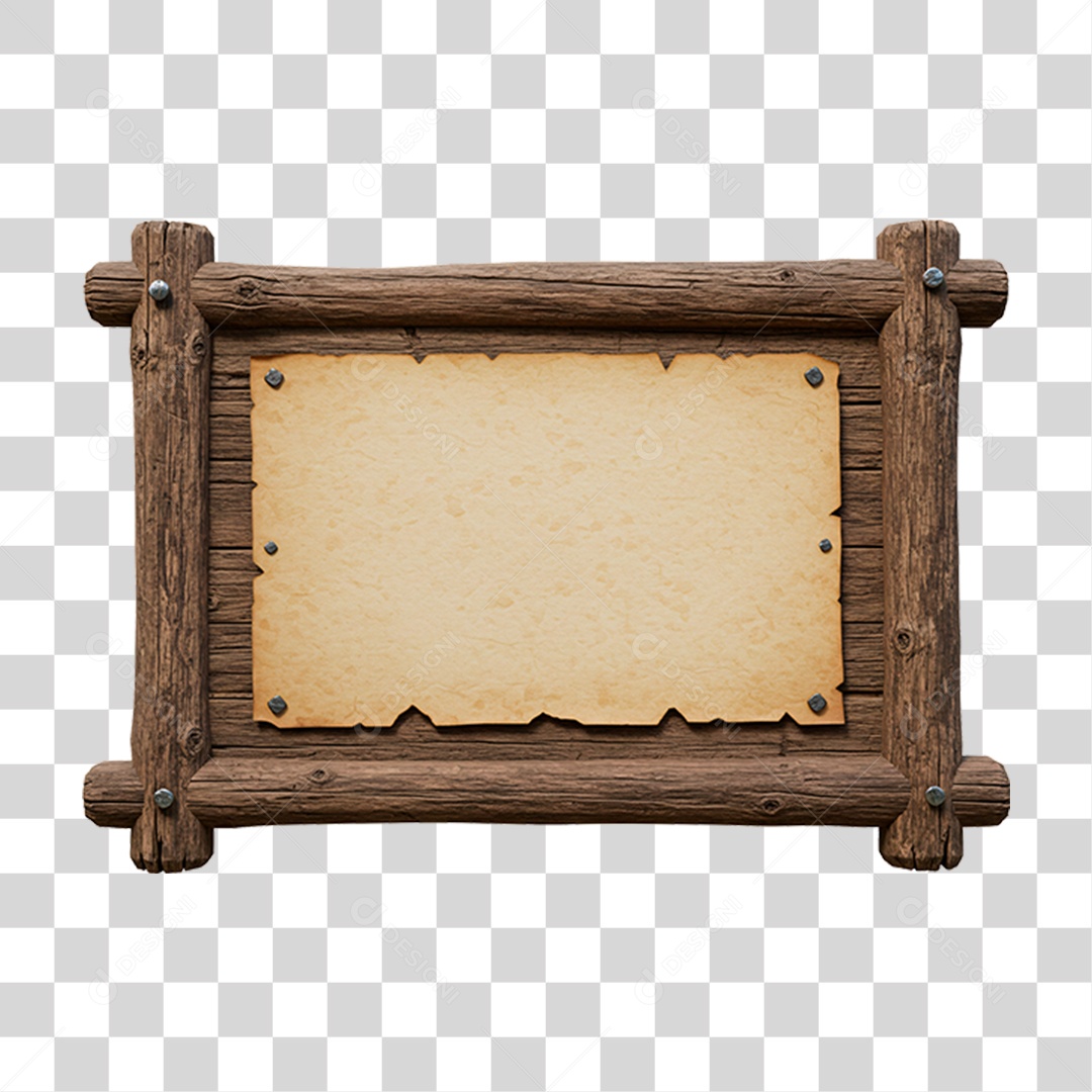 Placa de Madeira PNG Transparente