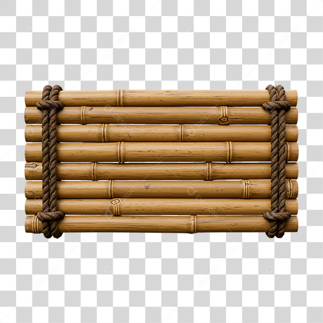Placa de Bambu PNG Transparente