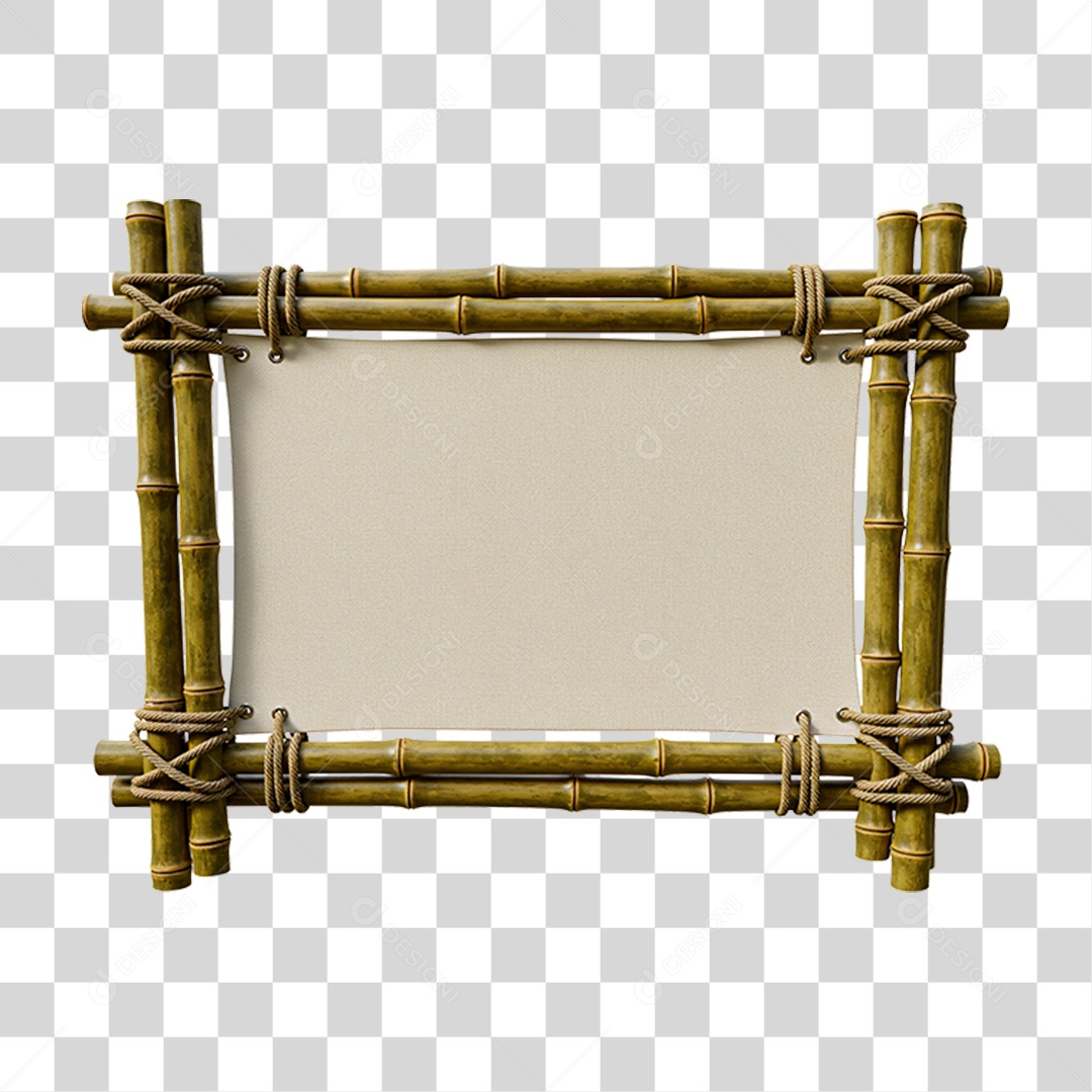 Placa de Bambu PNG Transparente