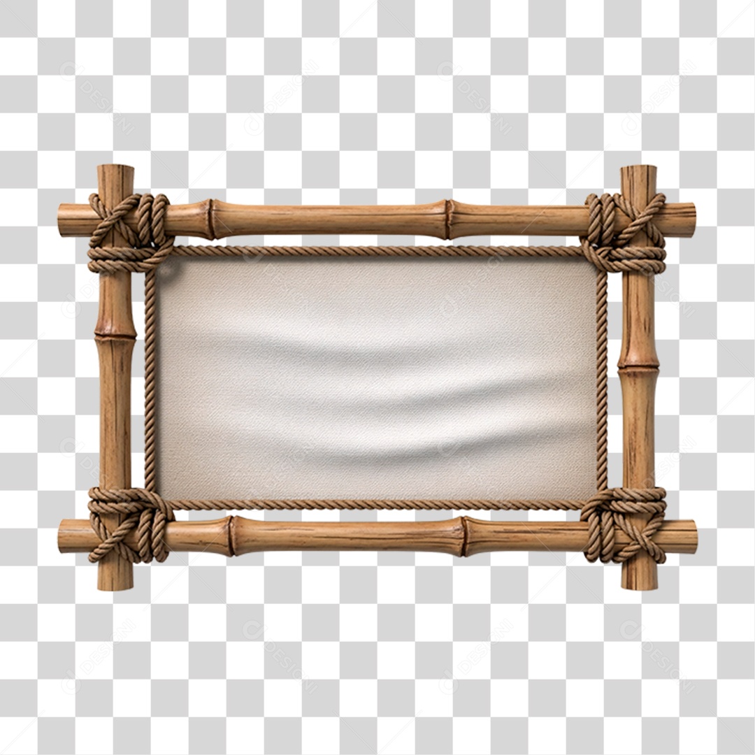Placa de Bambu PNG Transparente