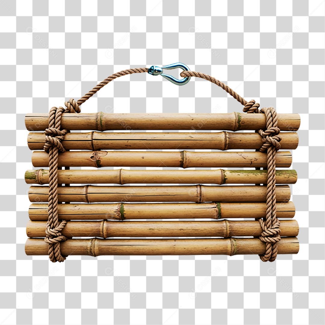 Placa de Bambu PNG Transparente