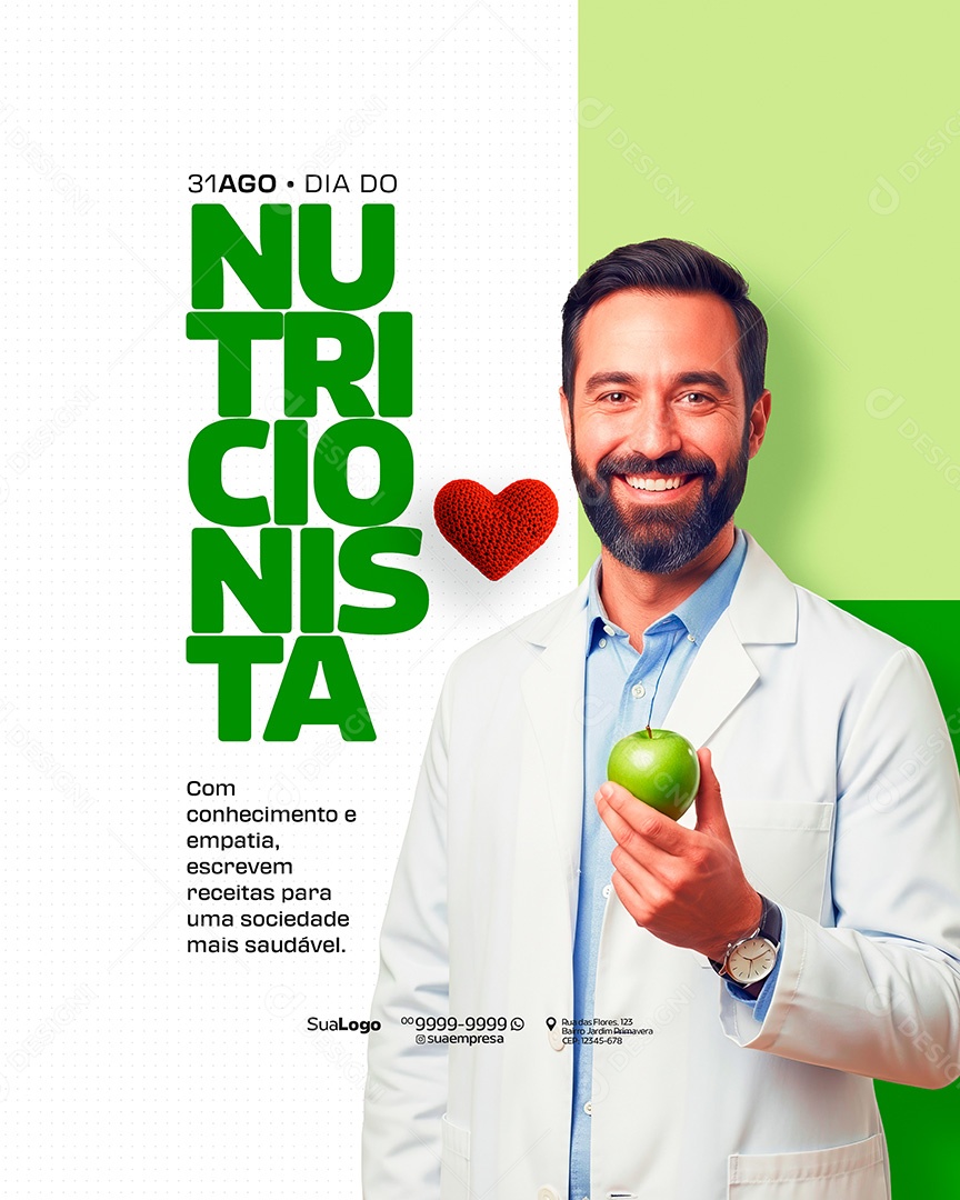 Dia do Nutricionista 31 De Agosto Social Media PSD Editável