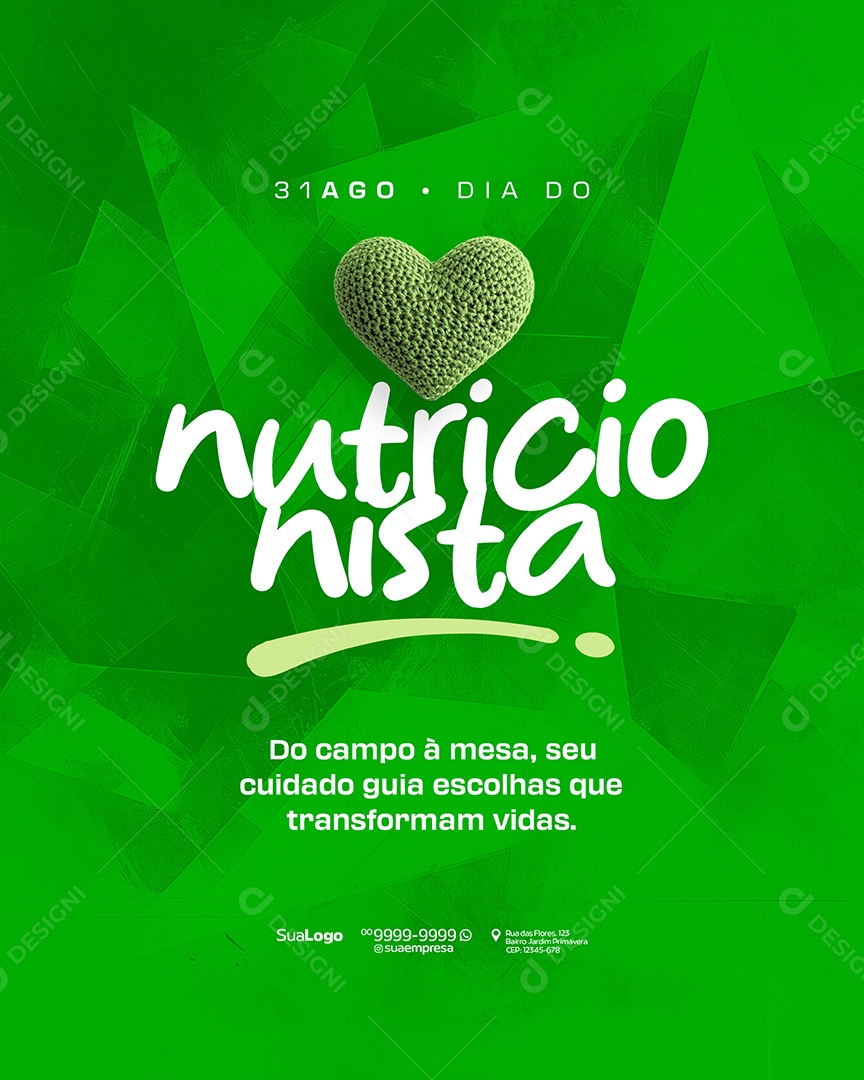 Dia do Nutricionista 31 De Agosto Social Media PSD Editável