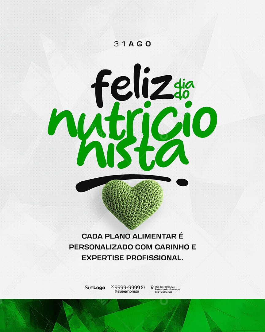 Dia do Nutricionista 31 De Agosto Social Media PSD Editável