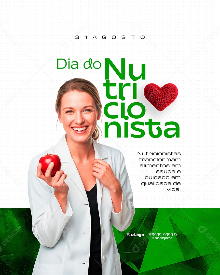 Dia do Nutricionista 31 De Agosto Social Media PSD Editável
