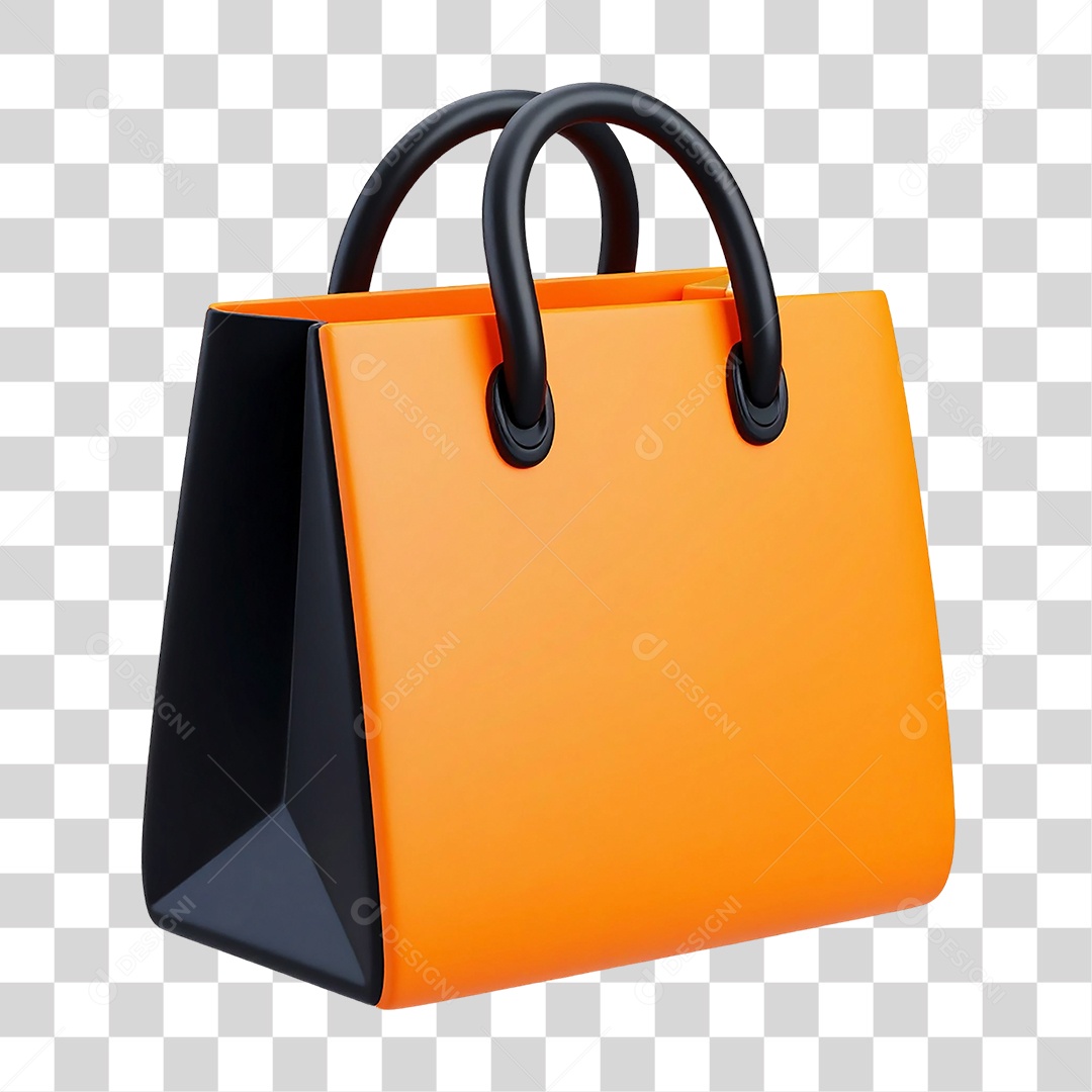 Elemento 3D Bolsa Sacola PNG Transparente