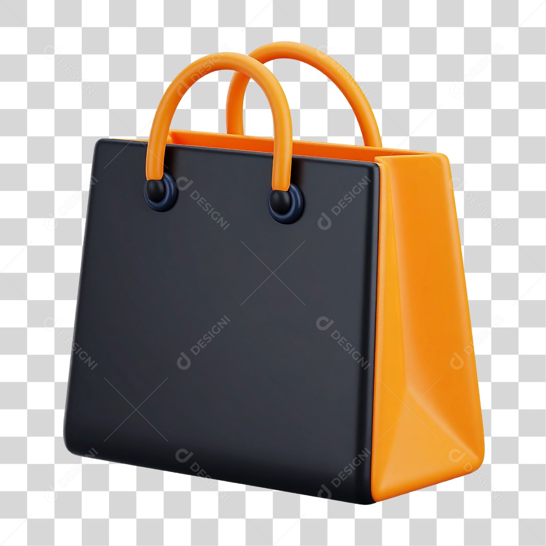 Elemento 3D Bolsa Sacola PNG Transparente