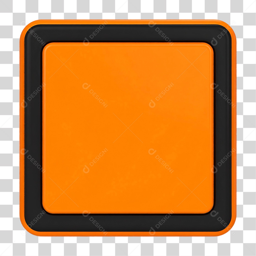 Elemento 3D Quadrado PNG Transparente