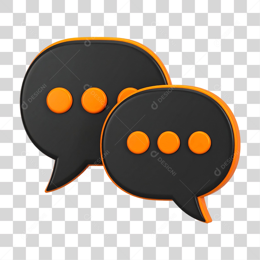 Elemento 3D Caixa de Texto PNG Transparente