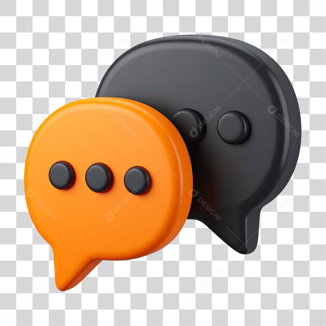 Elemento 3D Caixa de Texto PNG Transparente