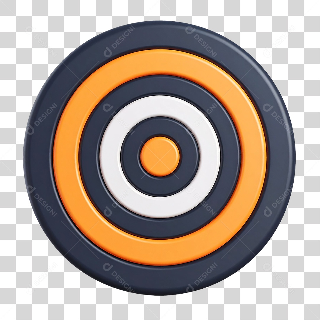 Elemento 3D Alvo PNG Transparente
