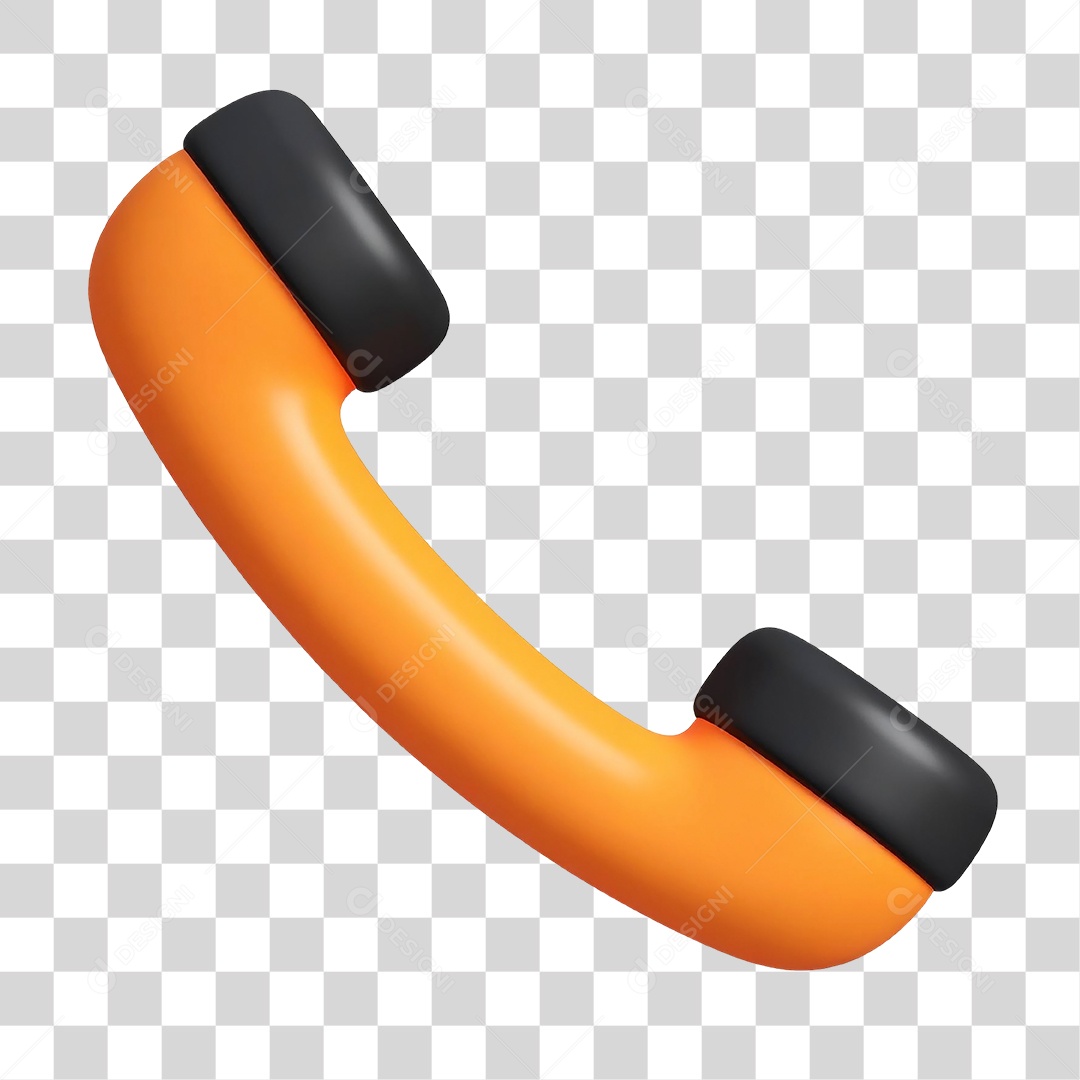 Elemento 3D Telefone PNG Transparente