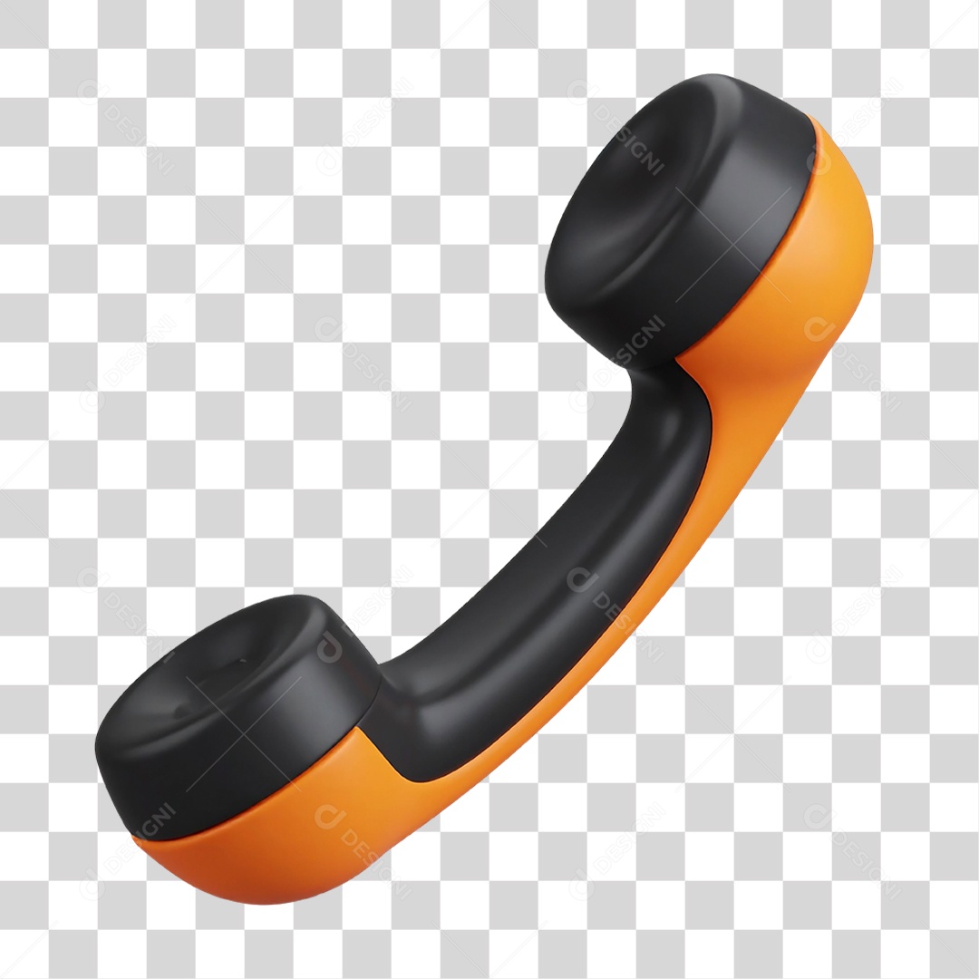 Elemento 3D Telefone PNG Transparente
