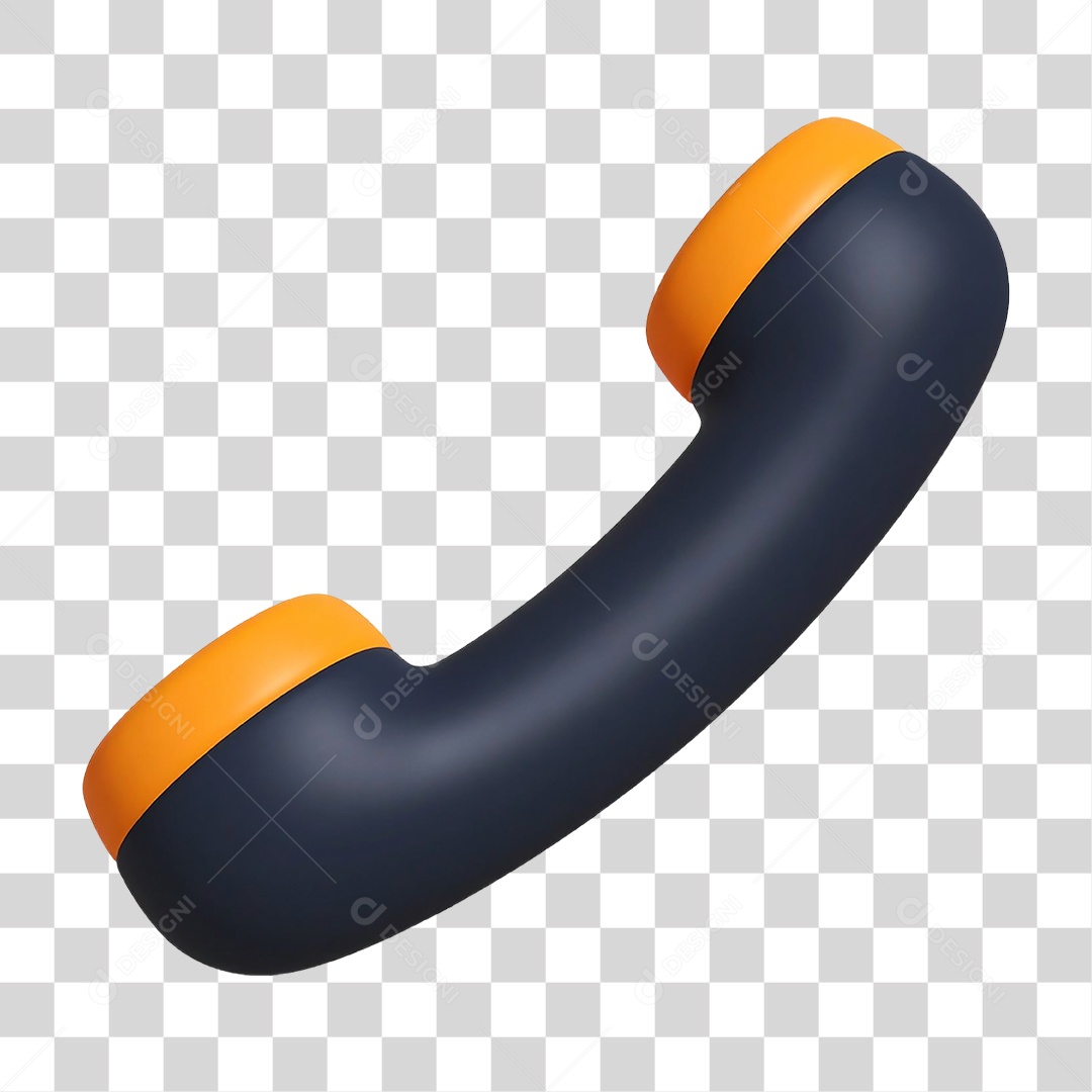 Elemento 3D Telefone PNG Transparente