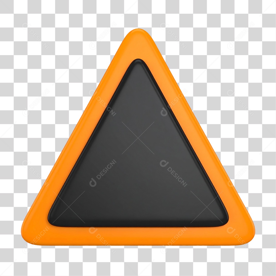 Elemento 3D Triangulo PNG Transparente