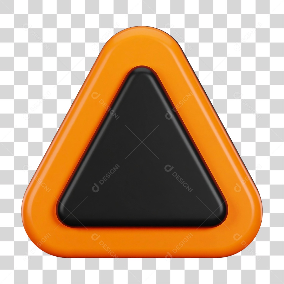 Elemento 3D Triangulo PNG Transparente