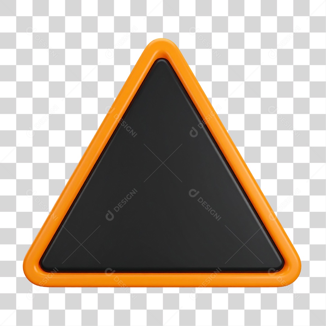 Elemento 3D Triangulo PNG Transparente