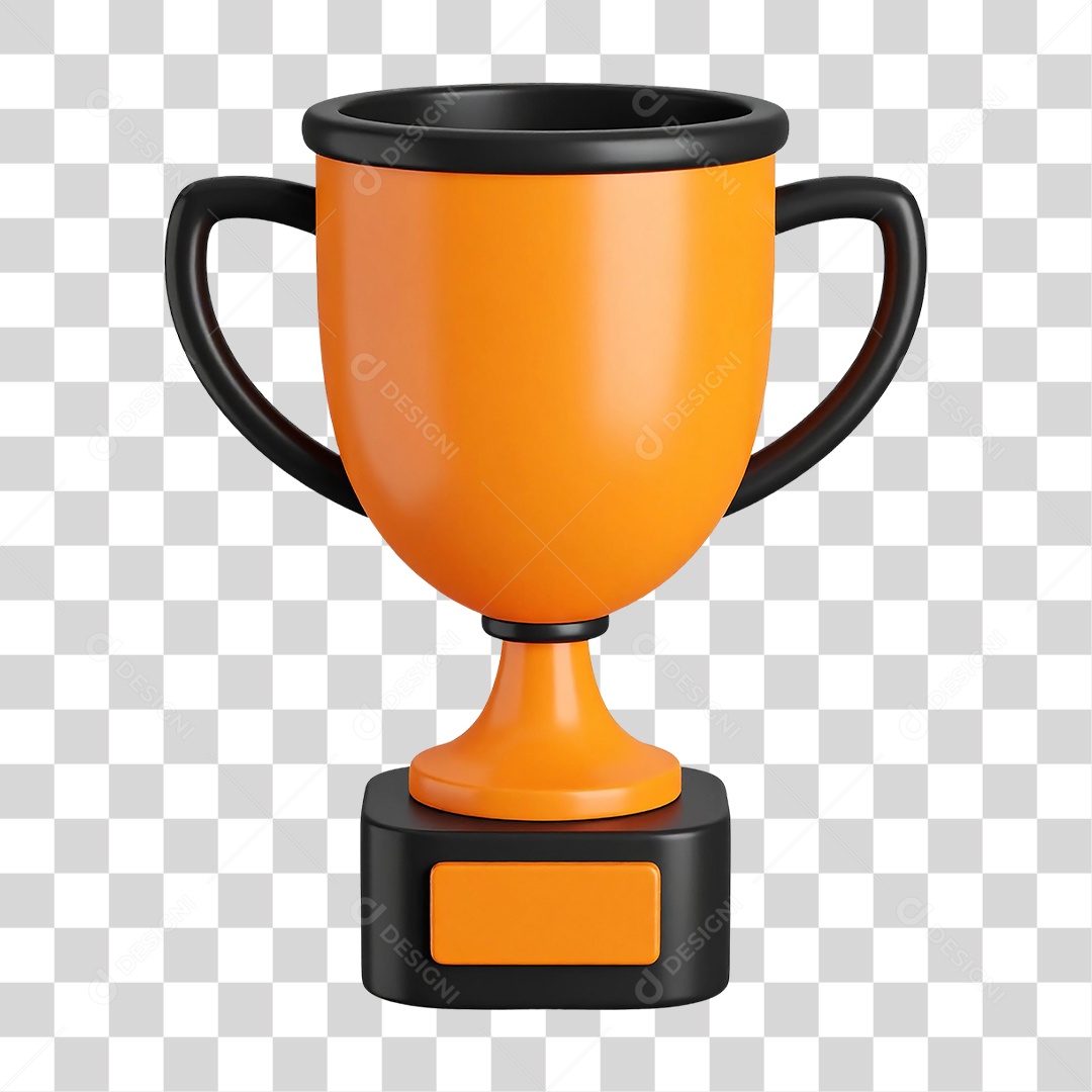 Elemento 3D Troféu PNG Transparente