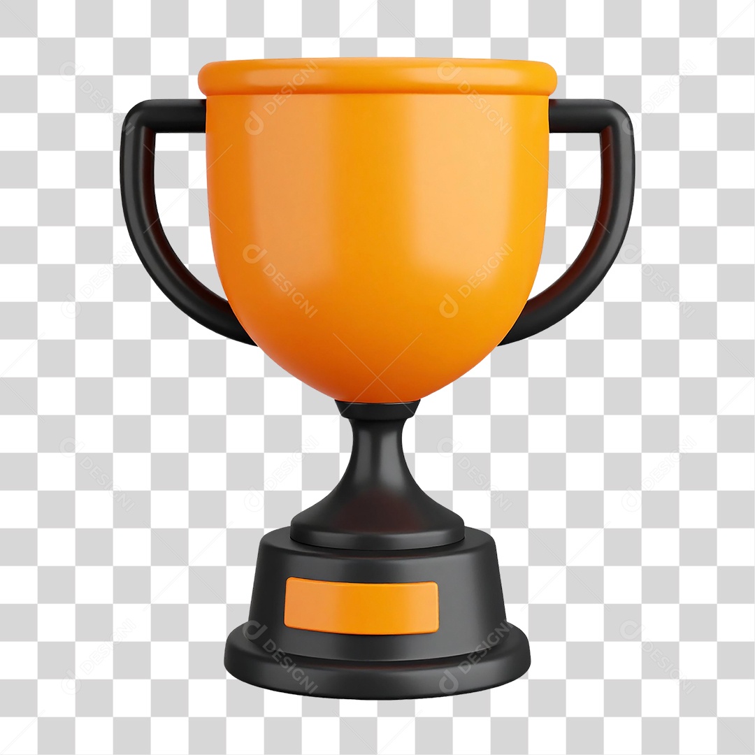 Elemento 3D Troféu PNG Transparente