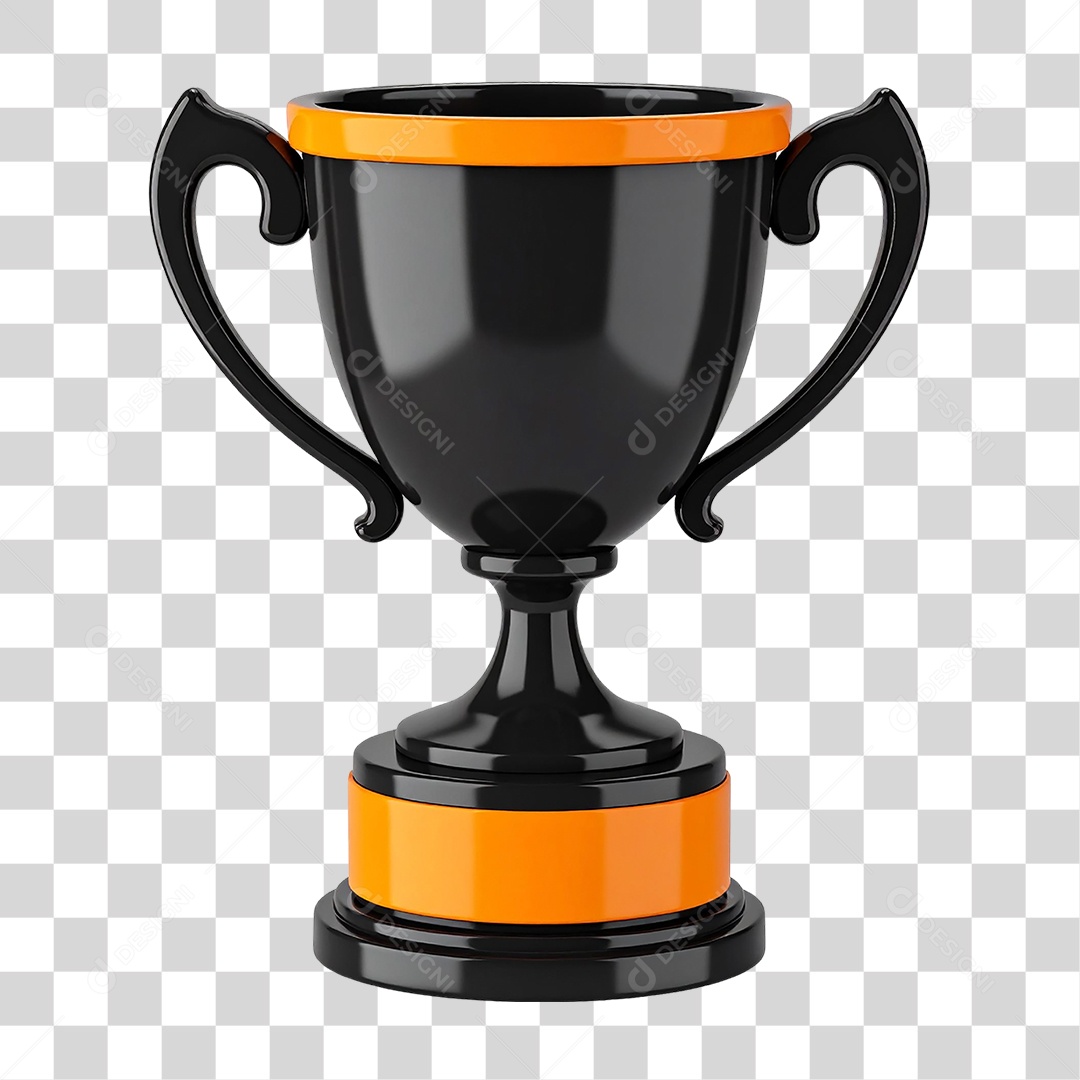 Elemento 3D Troféu PNG Transparente