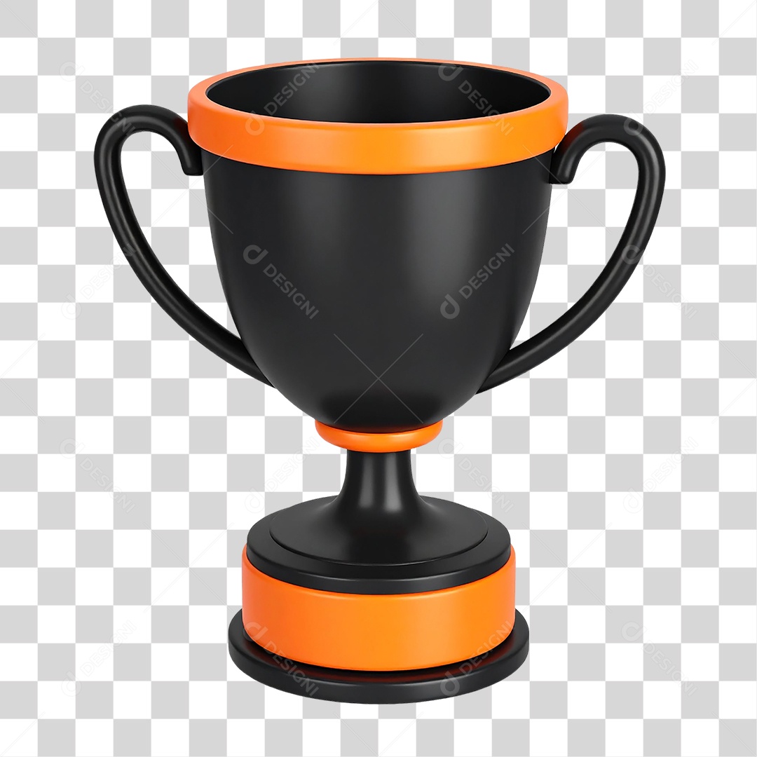 Elemento 3D Troféu PNG Transparente