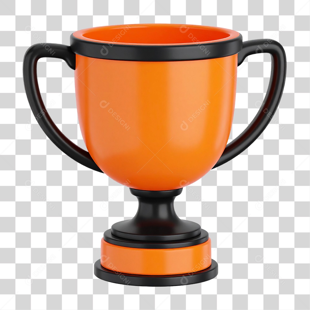 Elemento 3D Troféu PNG Transparente