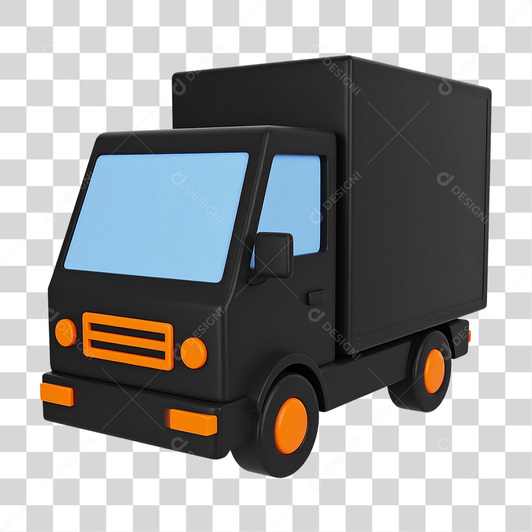 Elemento 3D Caminhão PNG Transparente