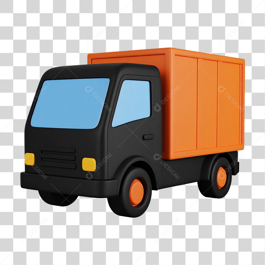 Elemento 3D Caminhão PNG Transparente