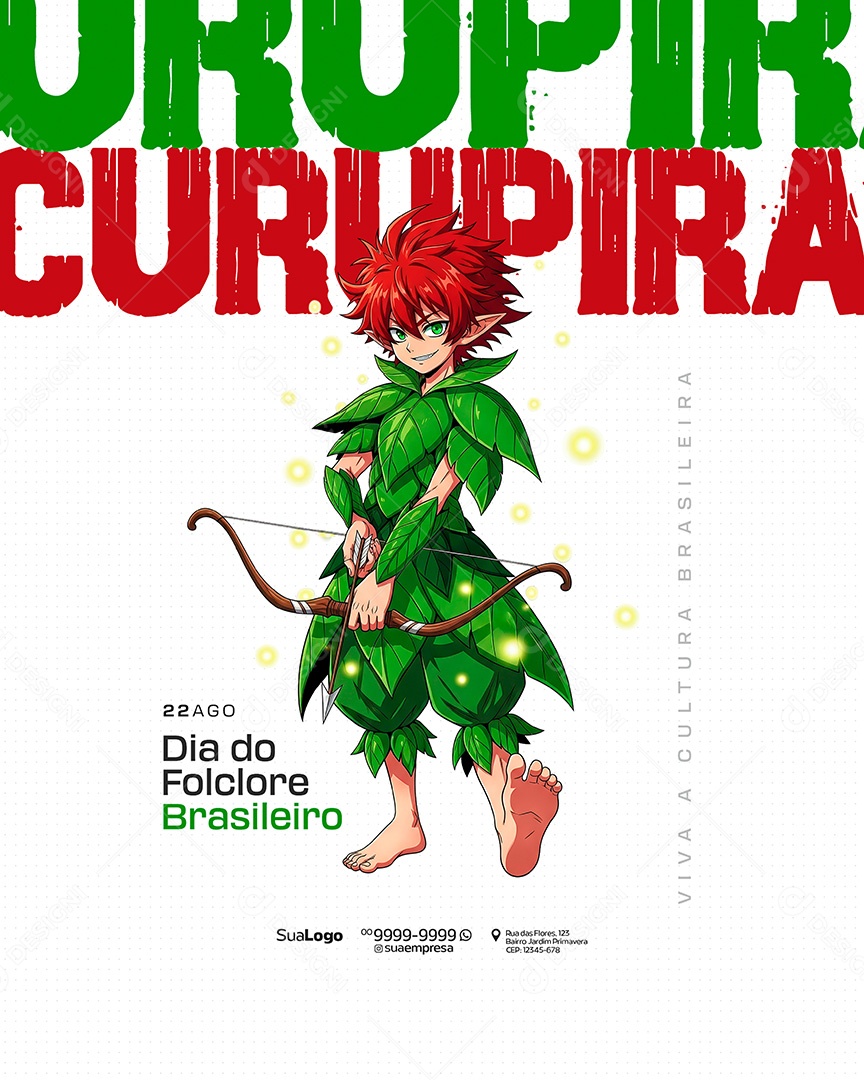 Dia do Folclore 22 de Agosto Brasileiro Social Media PSD Editável