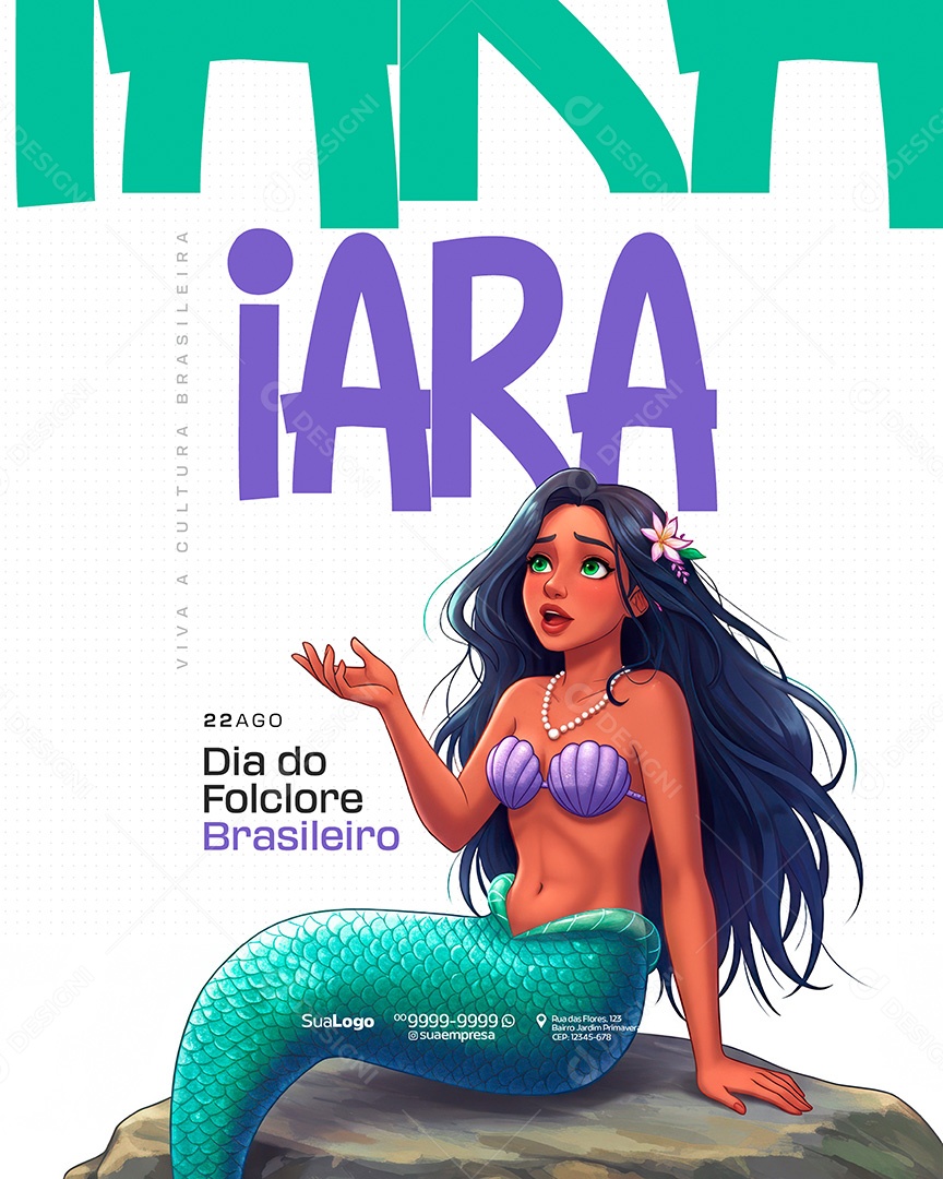 Dia do Folclore 22 de Agosto Brasileiro Social Media PSD Editável