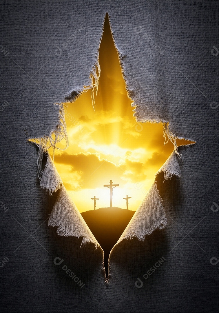 Composição artística de forte simbolismo religioso Cruzes abc.