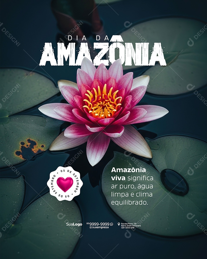 Dia da Amazônia 05 de Setembro Social Media PSD Editável