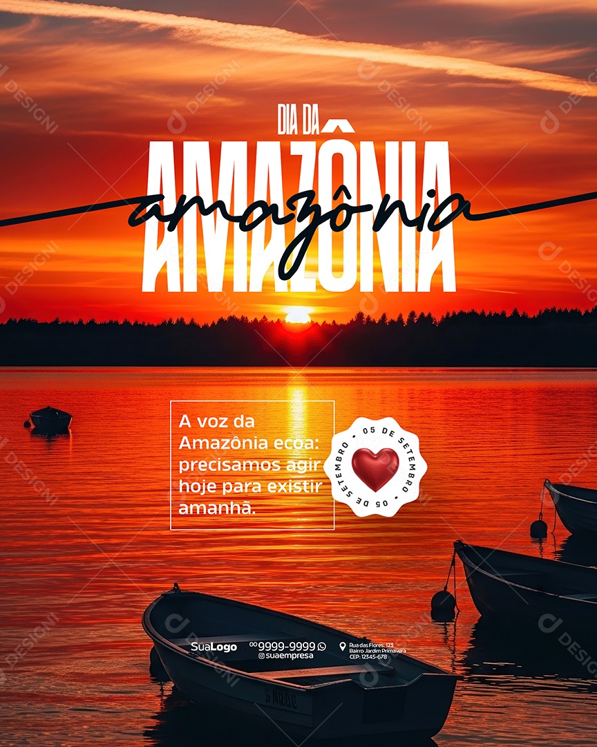 Dia da Amazônia 05 de Setembro Social Media PSD Editável
