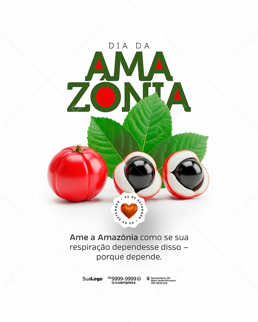 Dia da Amazônia 05 de Setembro Social Media PSD Editável