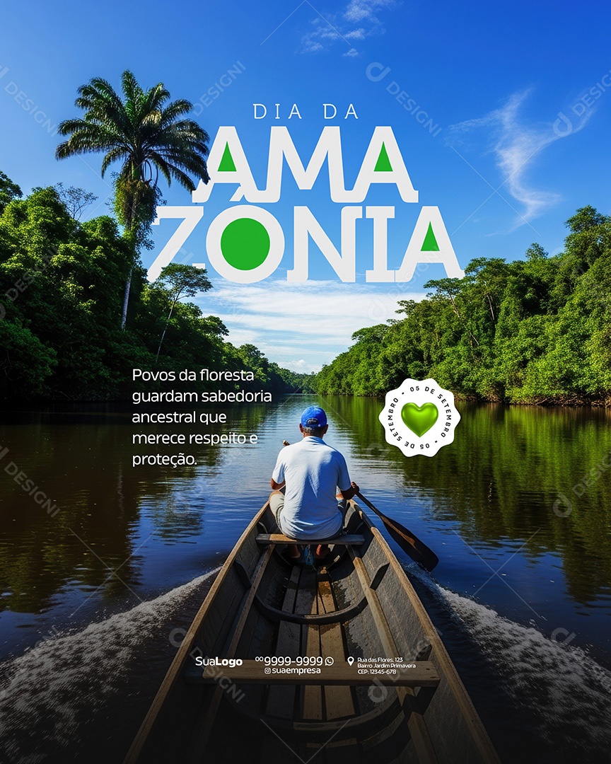 Dia da Amazônia 05 de Setembro Social Media PSD Editável