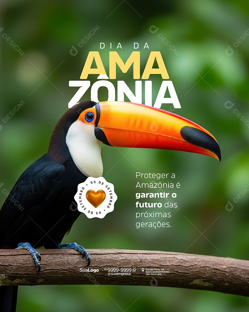 Dia da Amazônia 05 de Setembro Social Media PSD Editável