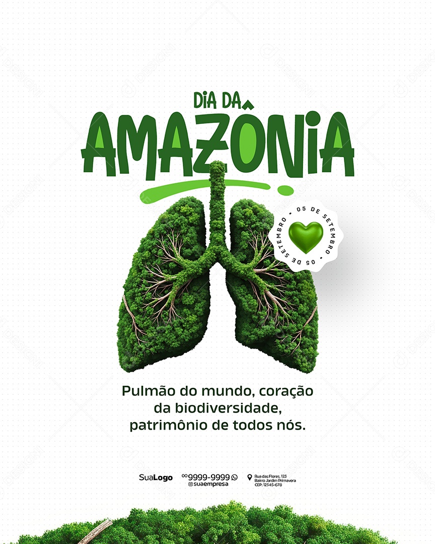 Dia da Amazônia 05 de Setembro Social Media PSD Editável
