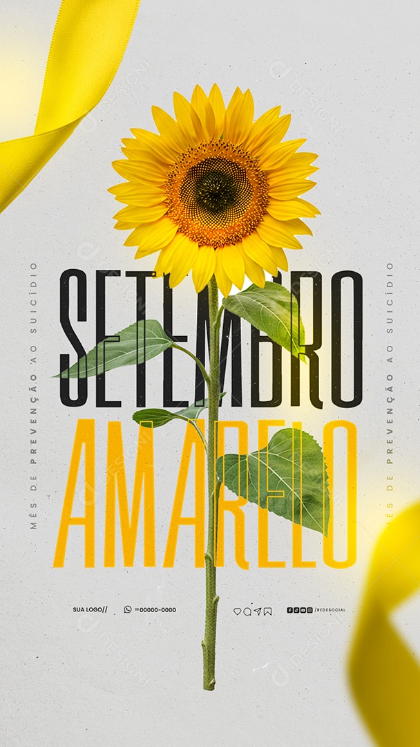 Story Setembro Amarelo Mês de Prevenção ao Suicídio Social Media PSD Editável