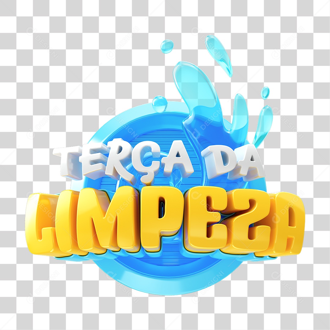 Selo 3D Terça da Limpeza PNG Transparente