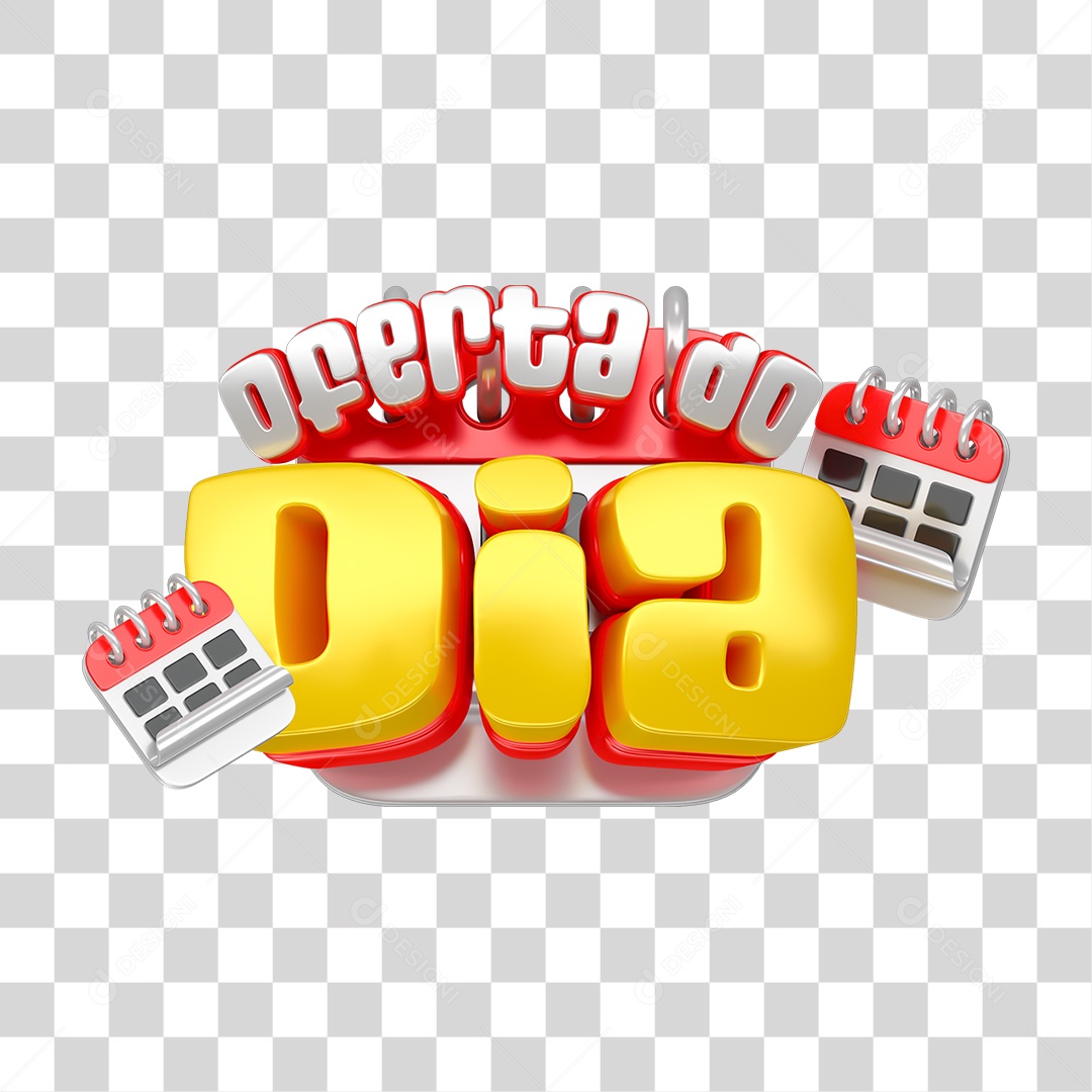 Selo 3D Oferta do Dia PNG Transparente