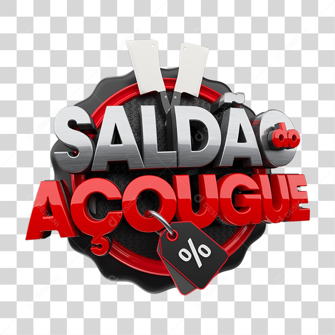 Butcher's Salão 3D Stamp Transparent PNG