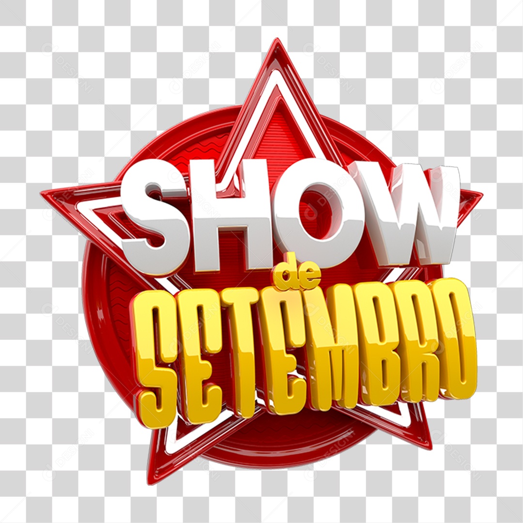 Selo 3D Show de Setembro PNG Transparente