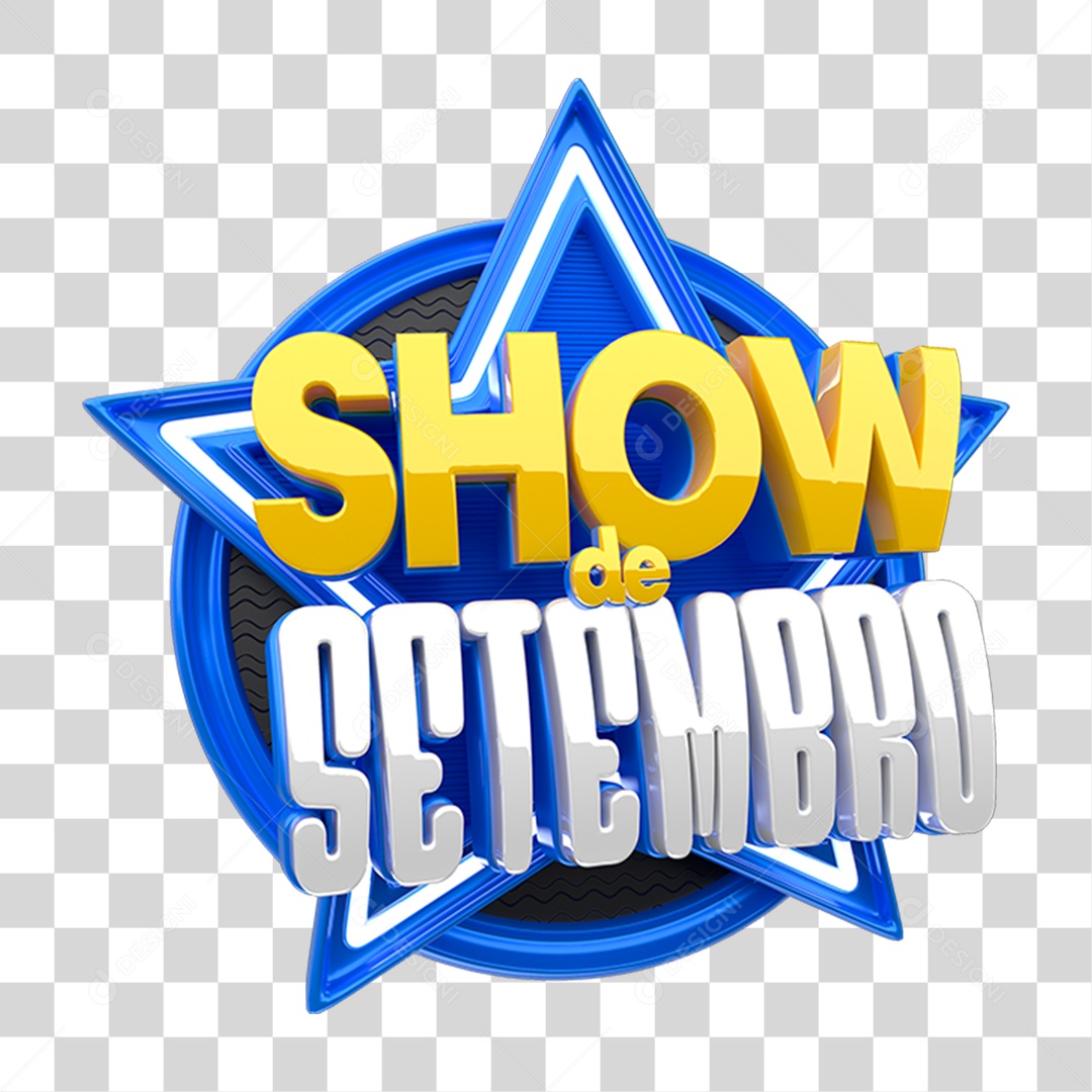Selo 3D Show de Setembro PNG Transparente